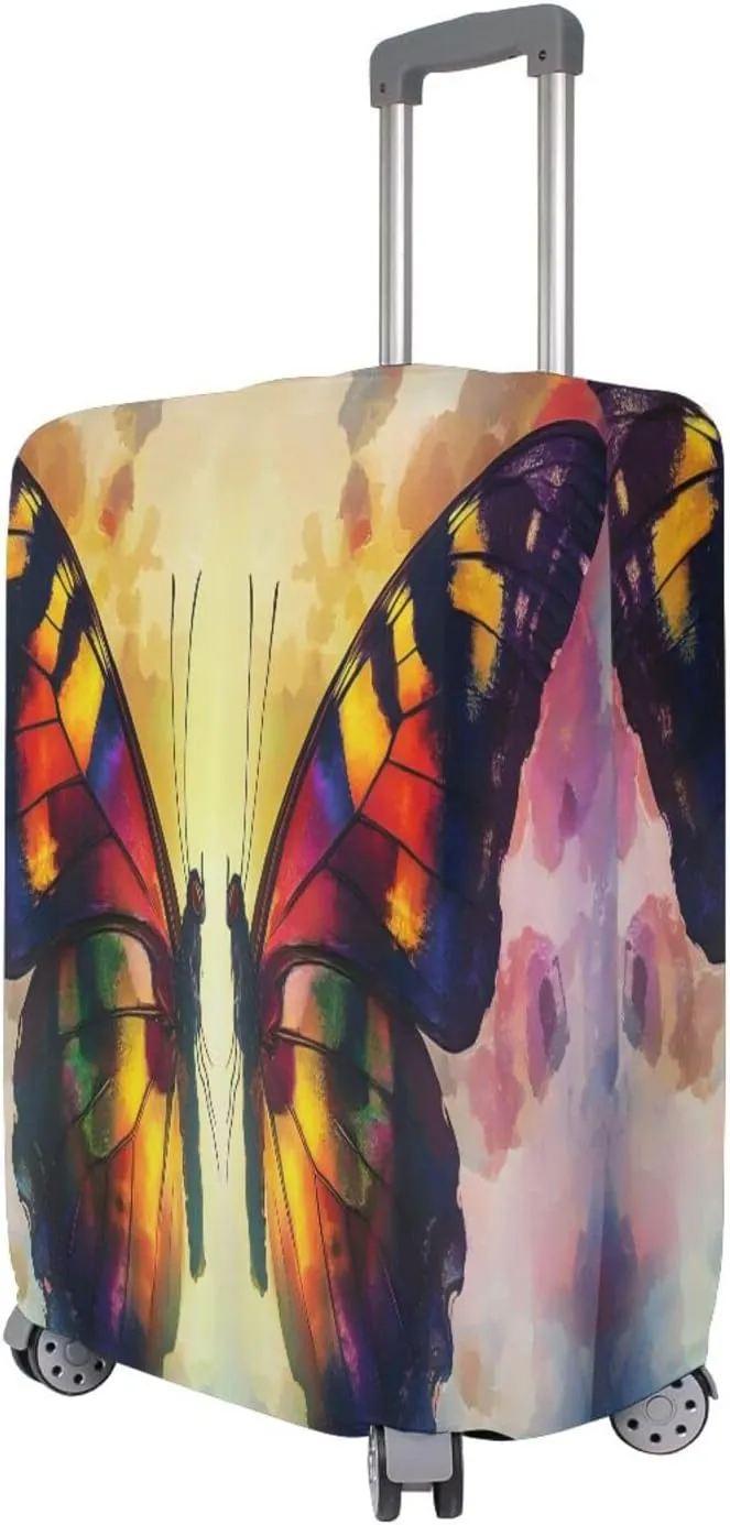 Joisal Butterfly Symmetry Colors Suitcase Covers Fit 18-32 Inch Luggage, Luggage Accessories for Travel