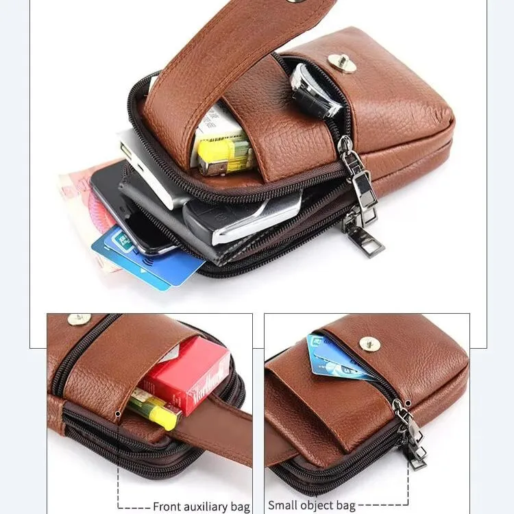 Joris | Vintage Leather Men's Crossbody Hip Bag with Adjustable Strap