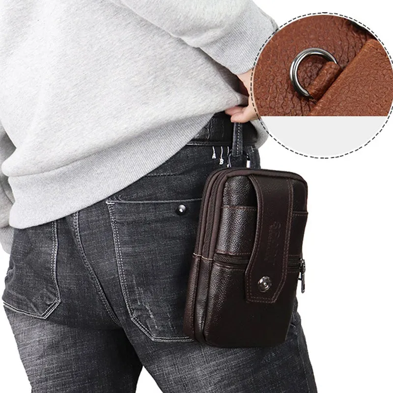 Joris | Vintage Leather Men's Crossbody Hip Bag with Adjustable Strap
