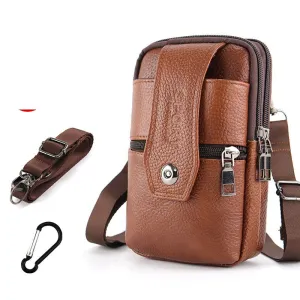 Joris | Vintage Leather Men's Crossbody Hip Bag with Adjustable Strap
