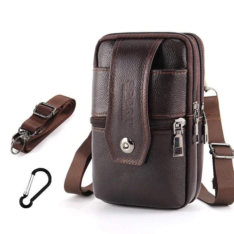 Joris | Vintage Leather Men's Crossbody Hip Bag with Adjustable Strap