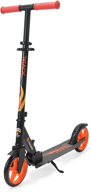 Jovial 2-Wheel Folding Kick Scooter - Compact Foldable Riding Scooter for Teens w/Adjustable Height, Alloy Anti-Slip Deck, 7” Wheels, Mud Guard Front Wheel