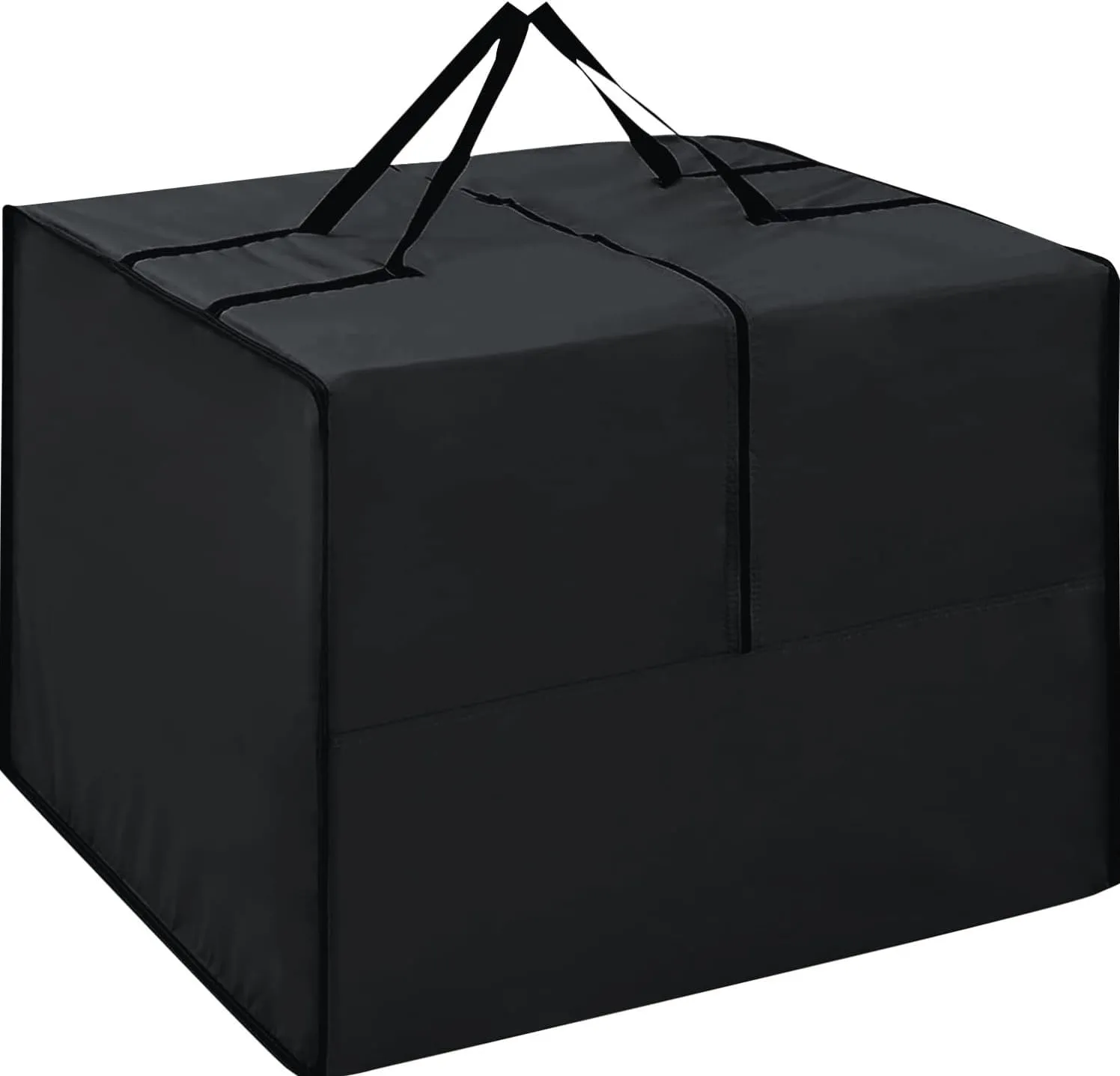 K-Musculo Outdoor Cushion Storage Bag, Waterproof Upgrade 600D PVC with Handles Protective Zipper,Patio Cushion Storage Bag(Black 32" x 32" x 24")
