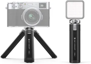 K&F Concept Mini Projector Camera Metal Tripod, 1/4" Screw Desktop Stand, 2-Level Height Adjustment - Load up to 44lbs, MS06