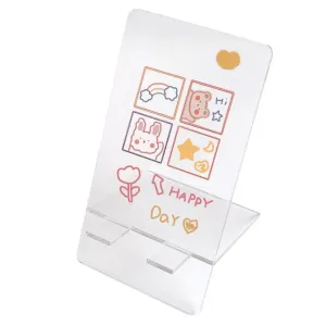 Kawaii Acrylic Phone Stand Desk Phone Holder Cute Transparent Student Lazy Desktop Stand Portable Tablet Stand New Arrival