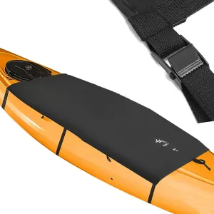 Kayak Cockpit Cover with Metal Buckle - Waterproof Protection for Hole, Seat & Cockpit Opening for Pelican, Wilderness System, Old Town Sit-in Kayaks Storage & Travel Transport (L:30x62in)