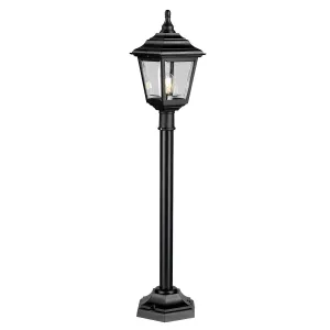 Kerry 1 Light Pillar Lantern | Black