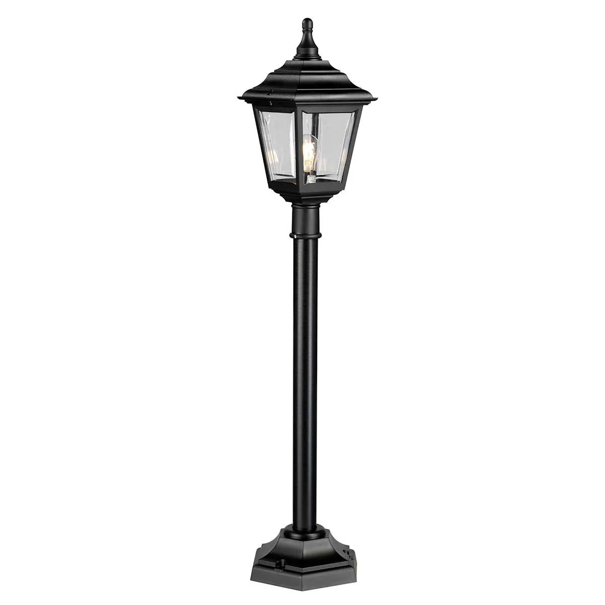 Kerry 1 Light Pillar Lantern | Black