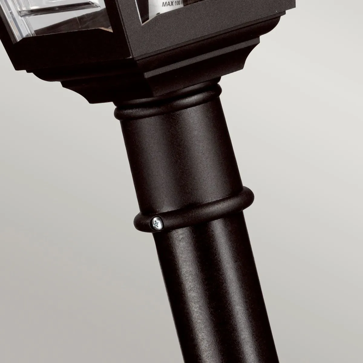 Kerry 1 Light Pillar Lantern | Black