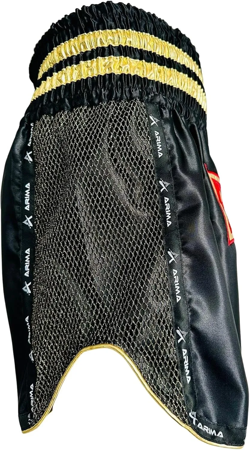 Kickboxing Shorts – Flex Satin Training & Competition Shorts with Kickboxing Embroidery, Lightweight Pro Fit