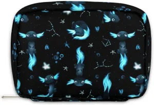 Kids Toiletry Bag for Boys, Cute Small Black Axolotl Wash Bag for Little Young Boys Waterproof Cosmetic Weekender Bag Toddler Traveling Toiletries