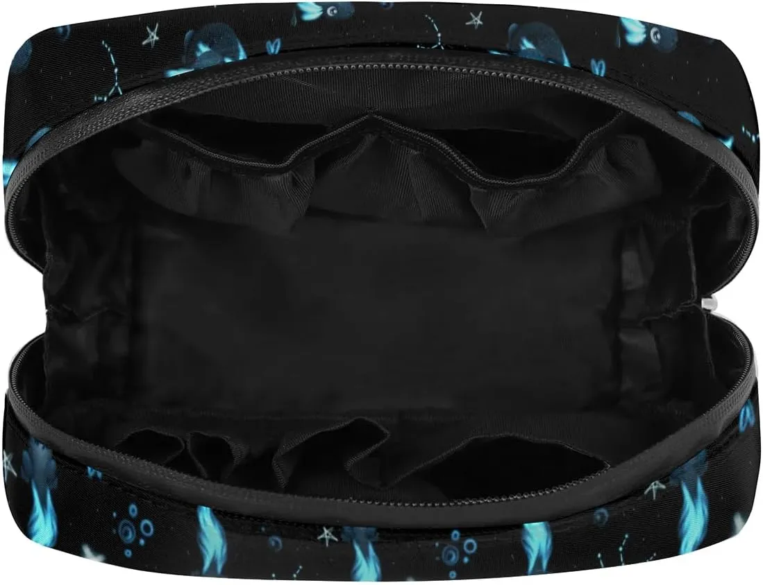 Kids Toiletry Bag for Boys, Cute Small Black Axolotl Wash Bag for Little Young Boys Waterproof Cosmetic Weekender Bag Toddler Traveling Toiletries