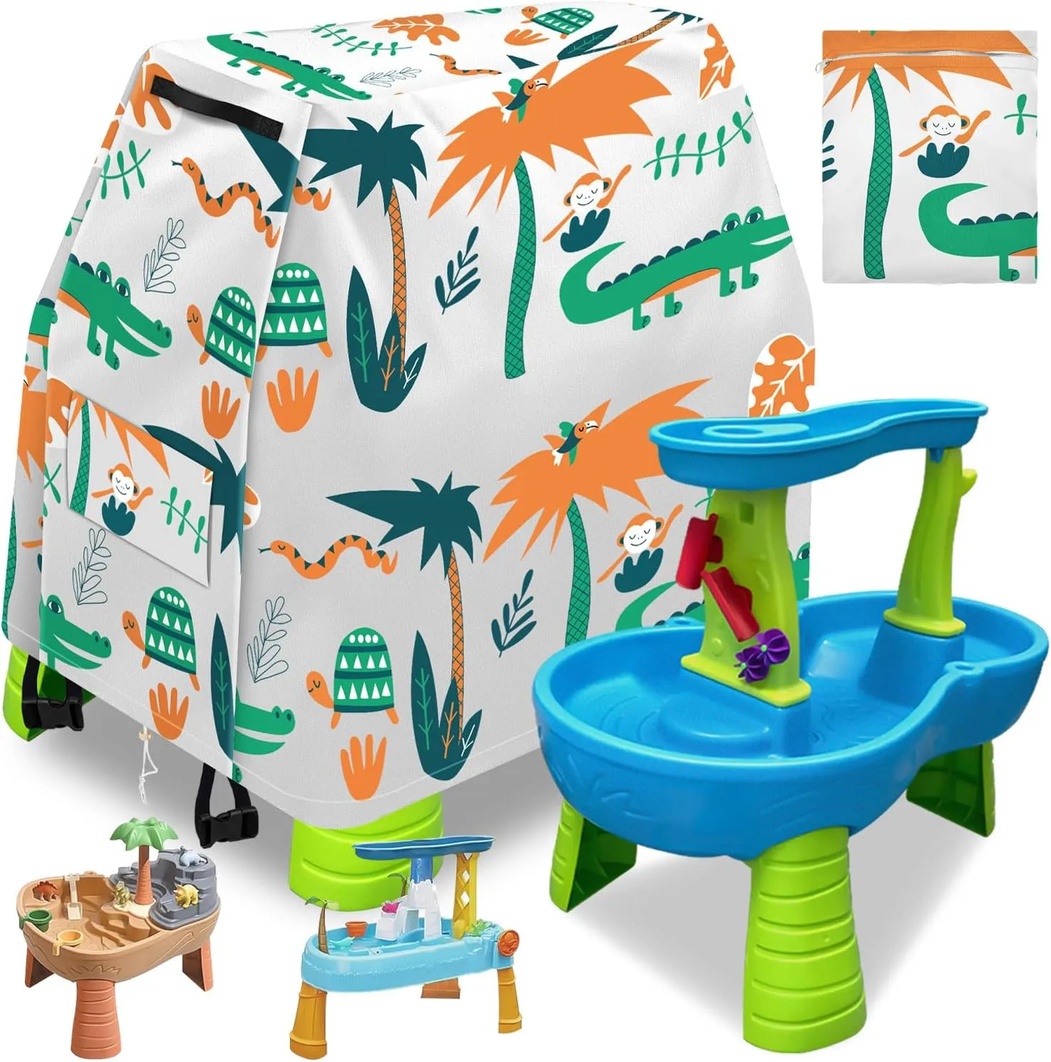 Kids Water Table Cover for Step2 Rain Showers Water Table Accessories, Outdoor Toys Waterproof Sunshade Dust Cover for Toddlers 1-3 Outdside Step 2 Watertable Toys for Kids Ages 3-5