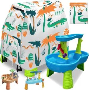 Kids Water Table Cover for Step2 Rain Showers Water Table Accessories, Outdoor Toys Waterproof Sunshade Dust Cover for Toddlers 1-3 Outdside Step 2 Watertable Toys for Kids Ages 3-5