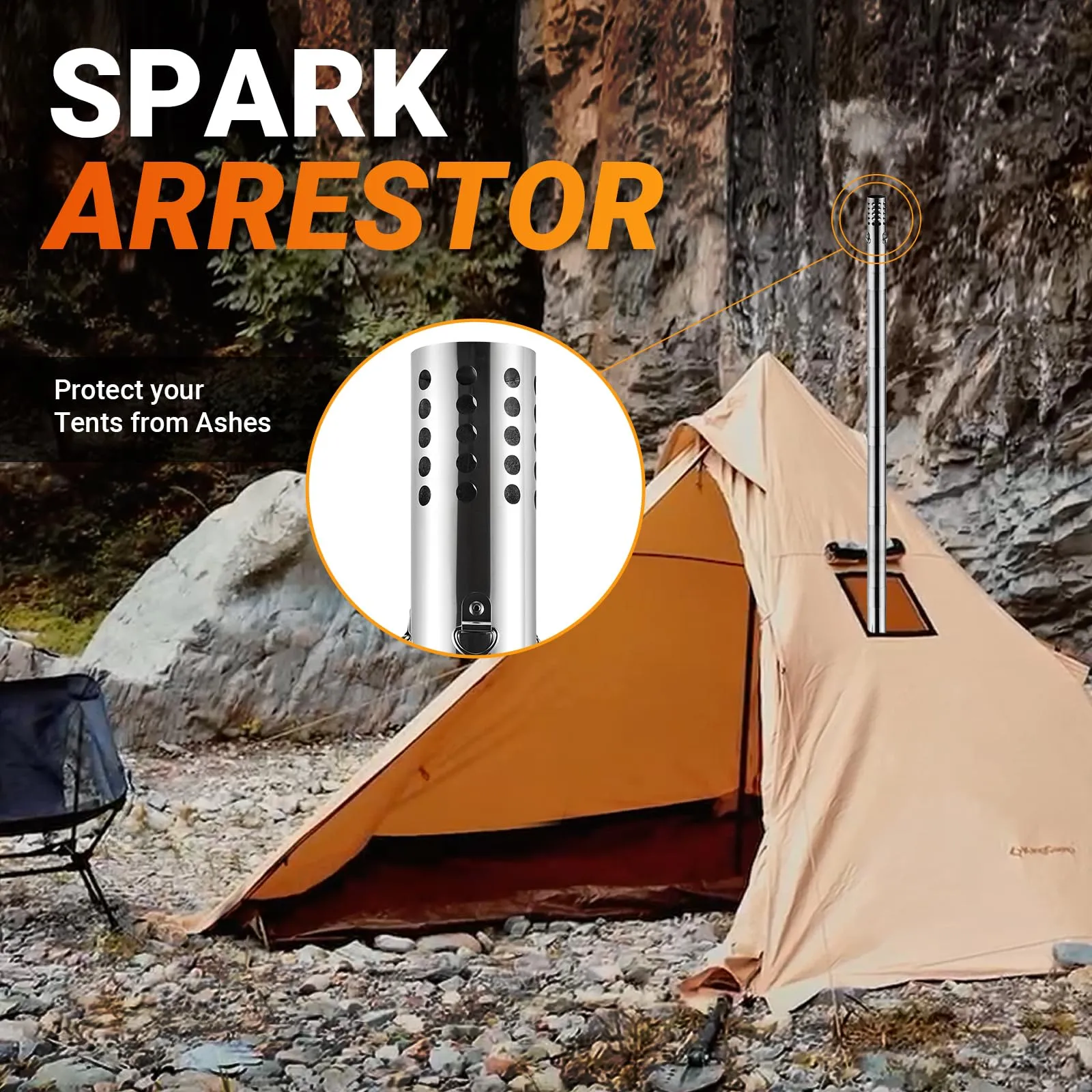 KingCamp Hot Tent with Hot Stove Bundle