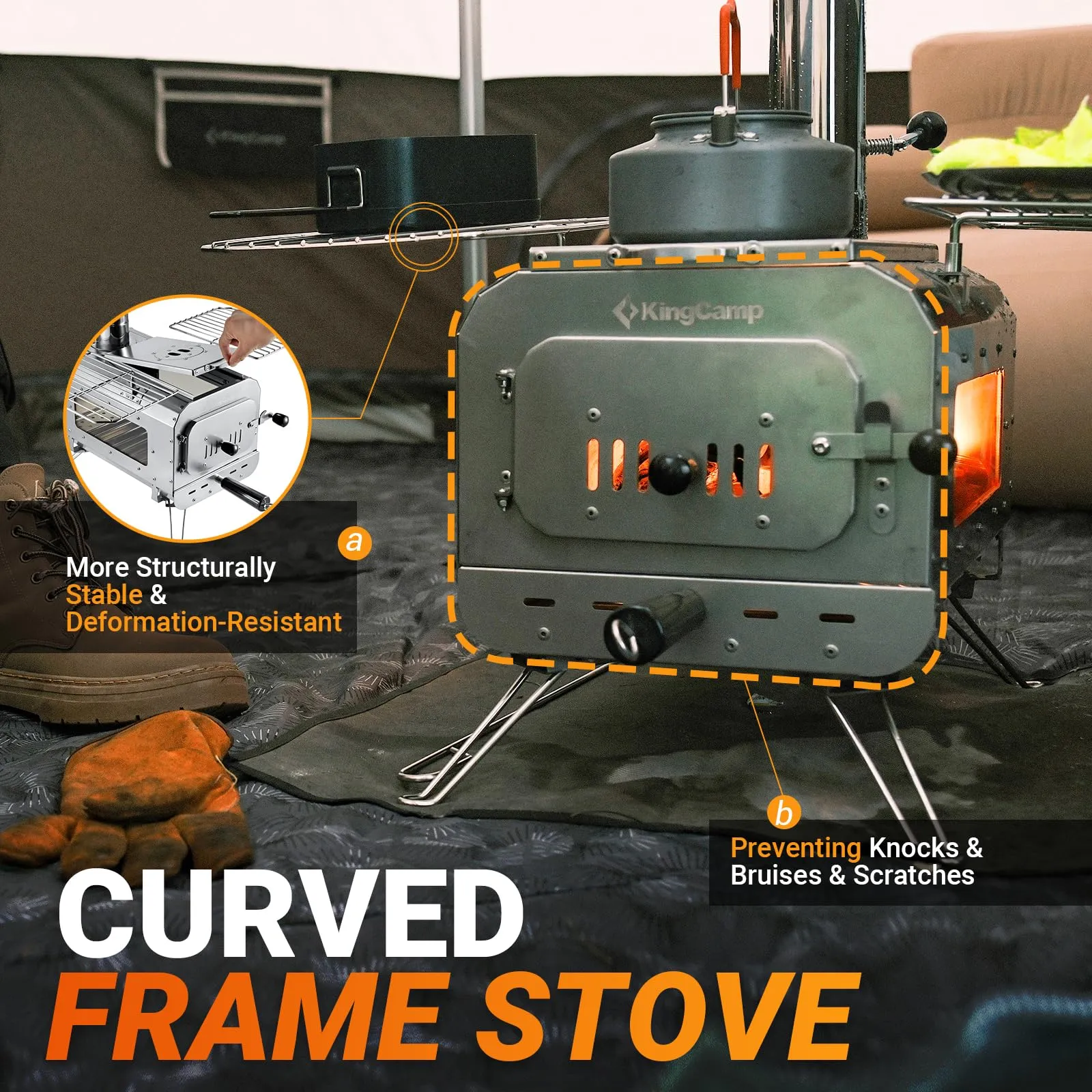 KingCamp Hot Tent with Hot Stove Bundle
