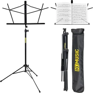KK Music Sheet Music Stand - Portable Folding Music Stand for Sheet Music with Tripod Base and Carrying Bag - Heavy Duty Foldable Guitar, Ukulele, Violin Players