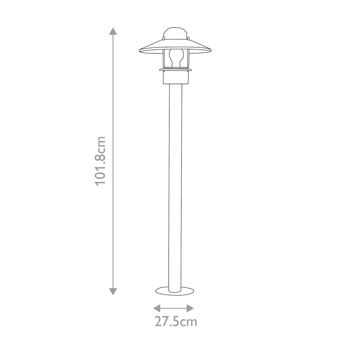 Klampenborg 1 Light Bollard | Silver