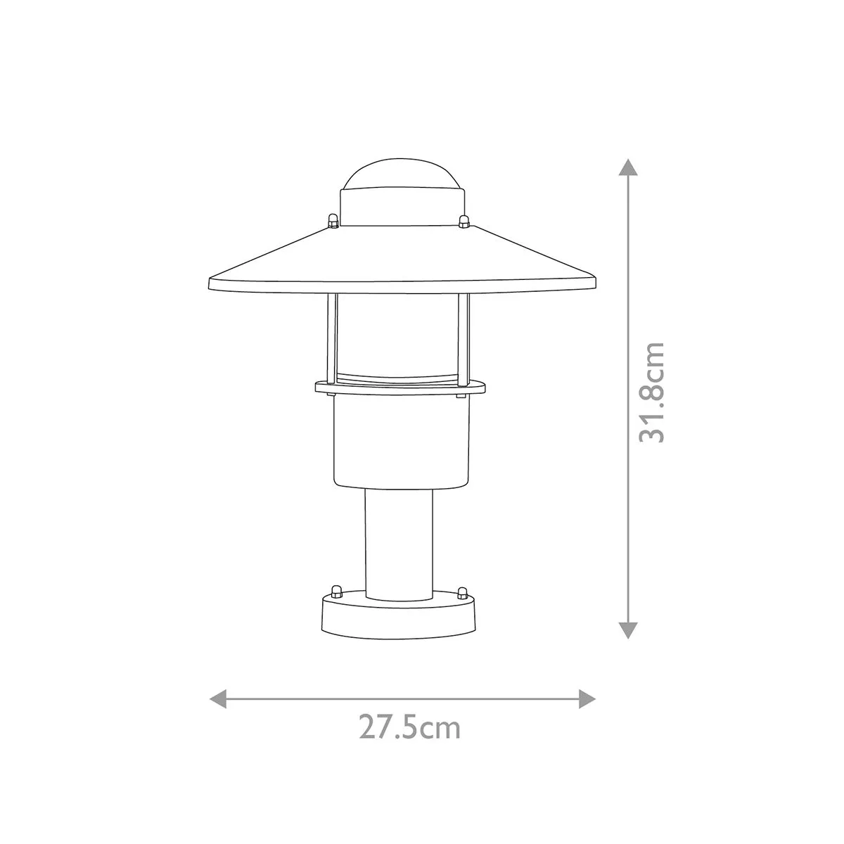 Klampenborg 1 Light Pedestal | Silver