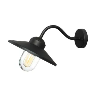Klampenborg 1 Light Wall Lantern | Black