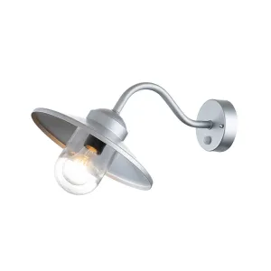 Klampenborg 1 Light Wall Lantern with PIR | Silver