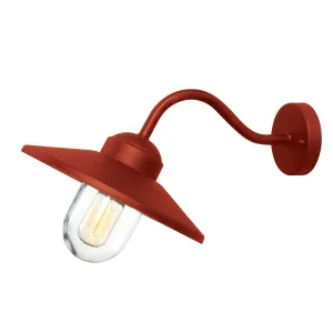 Klampenborg 1 lt Wall Lantern | Oxide Red