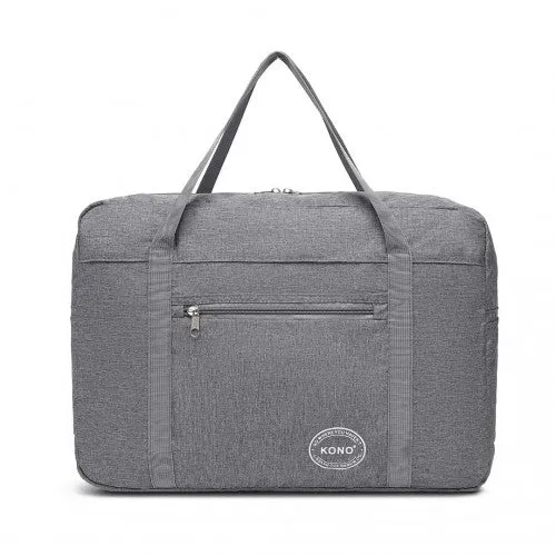 Kono Foldable Waterproof Storage Cabin Travel Handbag - Grey