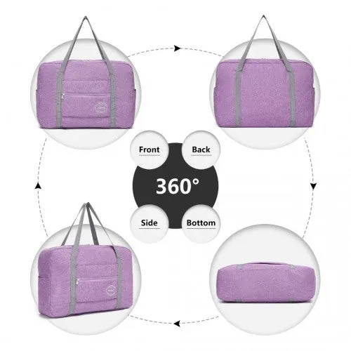 Kono Foldable Waterproof Storage Travel Handbag - Purple