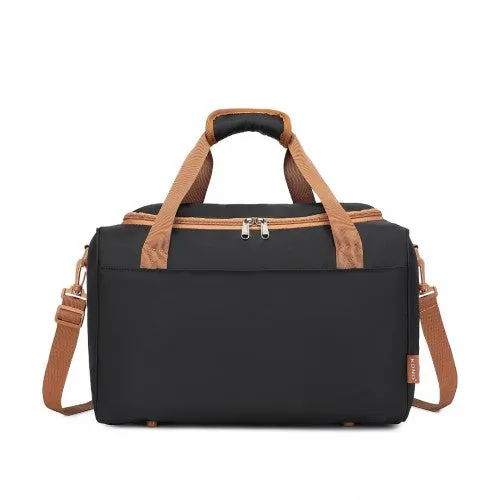 Kono Spacious Travel Storage Bag Handbag - Black And Brown