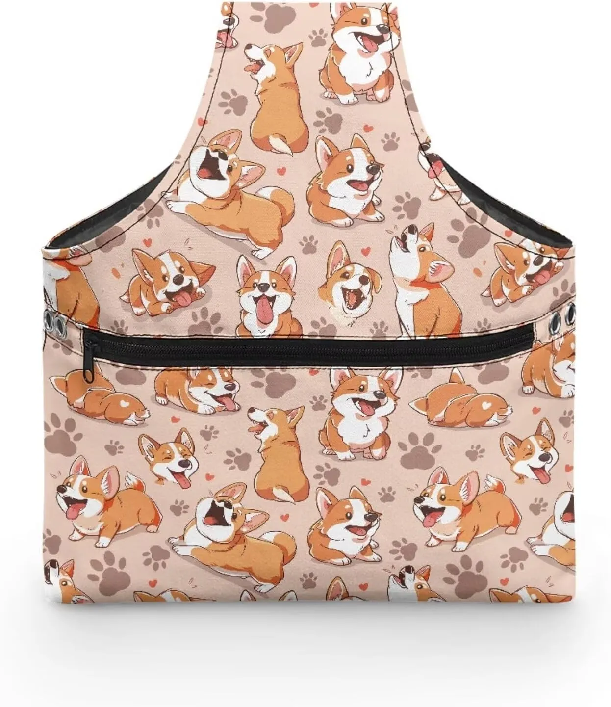 KUIFORTI Dog Yarn Bag Crochet Bag Cute Corgi Yarn Project Bag Knitting Bag Lightweight Kniting Wrist Bag Large Size