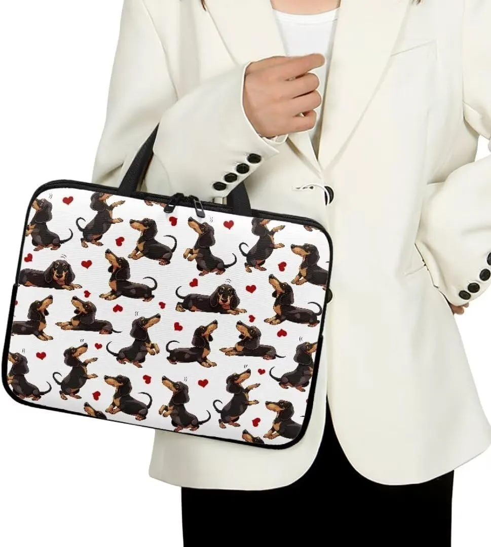 Laptop Sleeve Case with Handle Black White Marble Notebook Case for Notebook Briefcase for Office,Travel,Business-15 inch