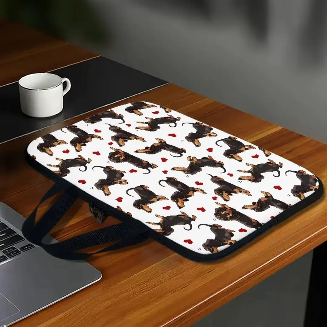 Laptop Sleeve Case with Handle Black White Marble Notebook Case for Notebook Briefcase for Office,Travel,Business-15 inch