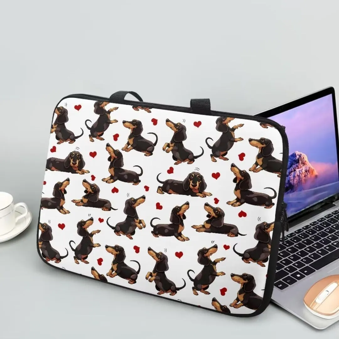 Laptop Sleeve Case with Handle Black White Marble Notebook Case for Notebook Briefcase for Office,Travel,Business-15 inch