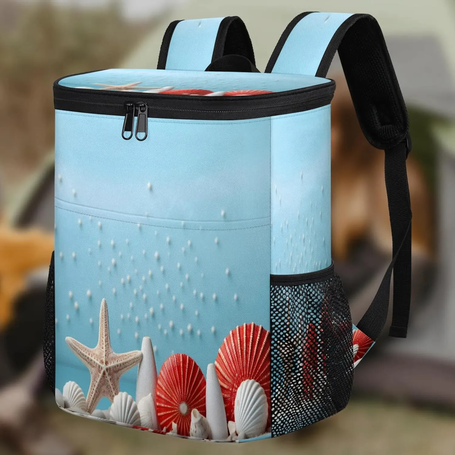 Large Insulated Cooler Backpack, Leak Proof Backpack 30 Cans, Cooler Bag for 12h Hot/Cold Retention