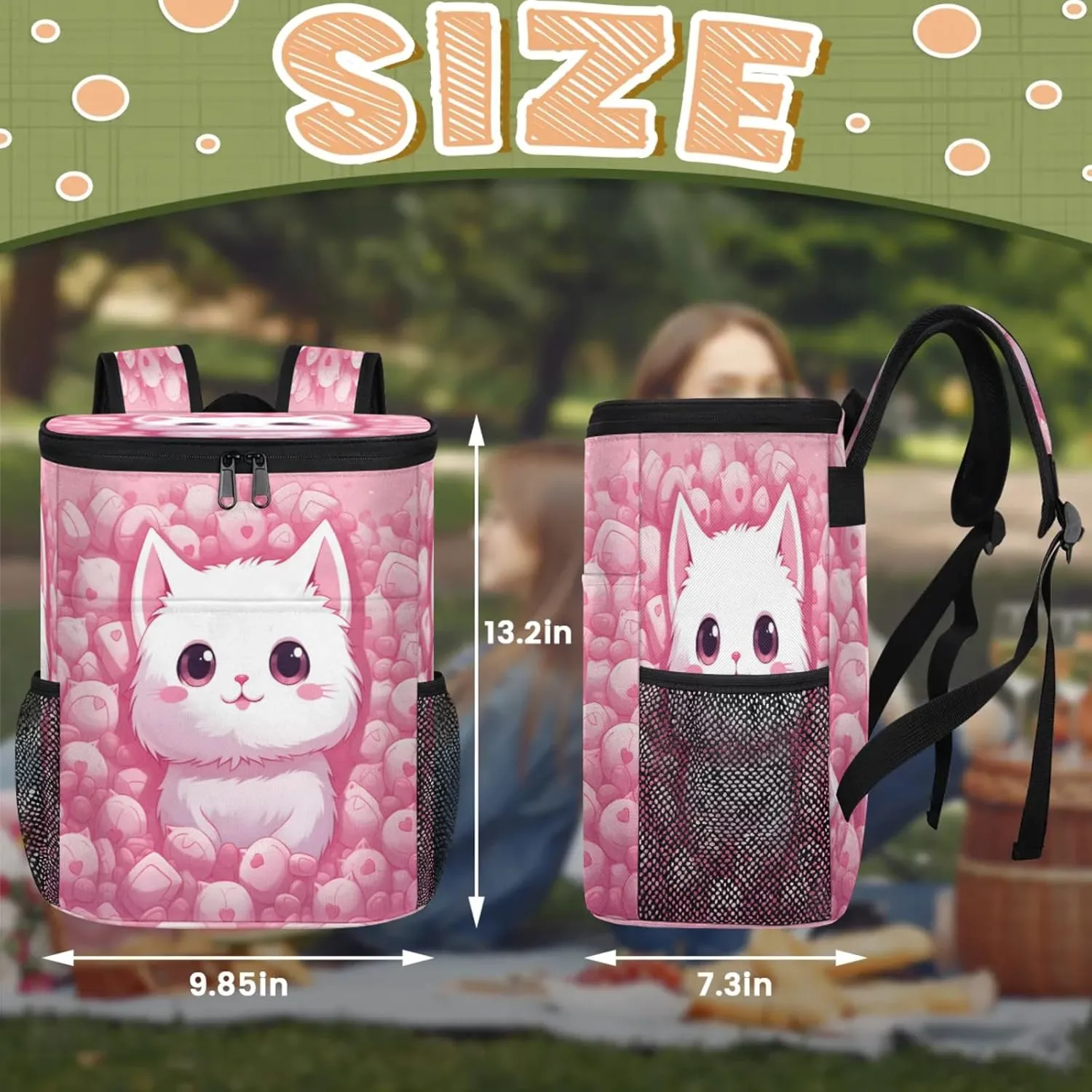 Large Insulated Cooler Backpack, Leak Proof Backpack 30 Cans, Cooler Bag for 12h Hot/Cold Retention