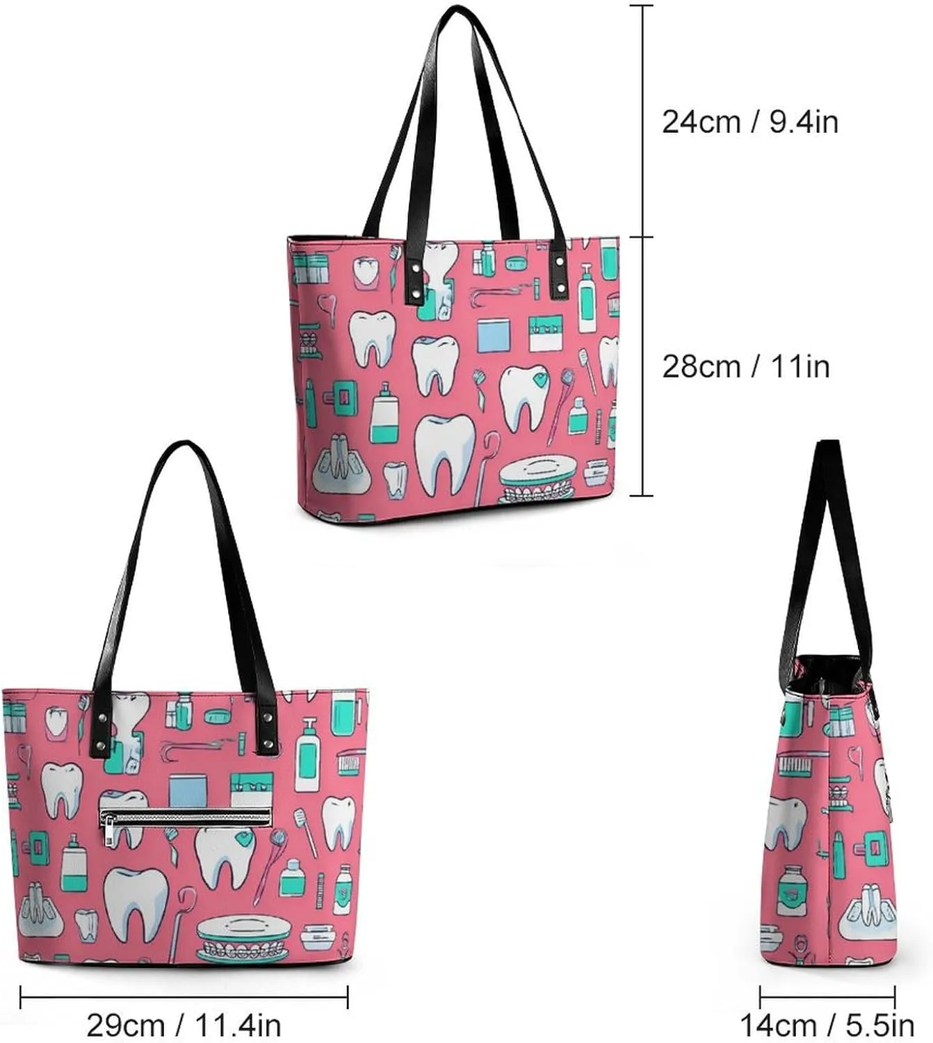Large Leather Handbag Unisex Travel Lightweight Tote Bag For Daily Use