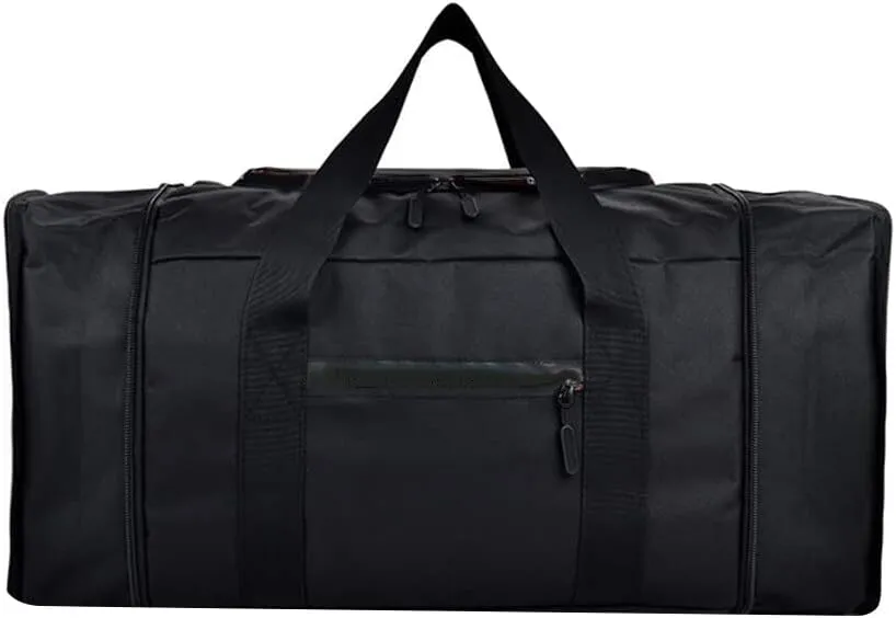 Large Travel Duffle Bag Expandable Duffle Bag Lightweight Waterproof Tear Resistant Duffle Bag Automotive Roof Cargo Luggage Carrier for Outdoor Camping Gym Weekender Bag for Men Women - Black