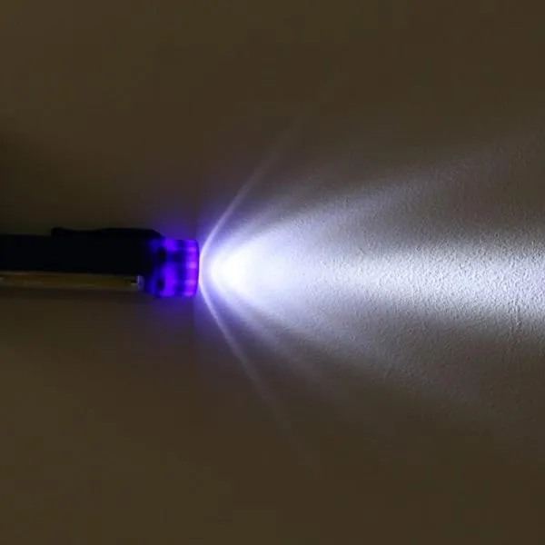 LED COB Portable Plastic Flashlight with Magnetic Clip - Blue