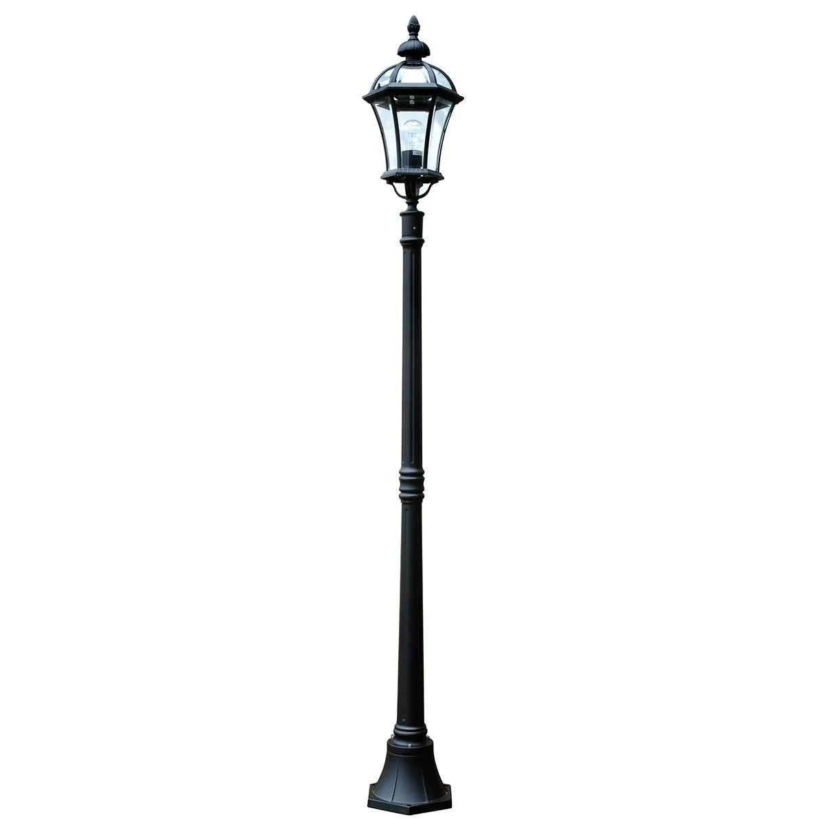 Ledbury 1 Light Lamp Post | Black