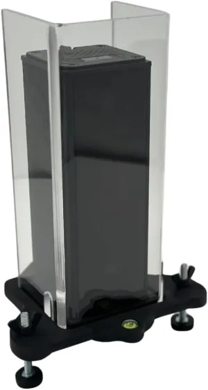 Leveling Stand and Protective Shield for Square Golf Launch Monitor, Heat Proof, Indoor/Outdoor