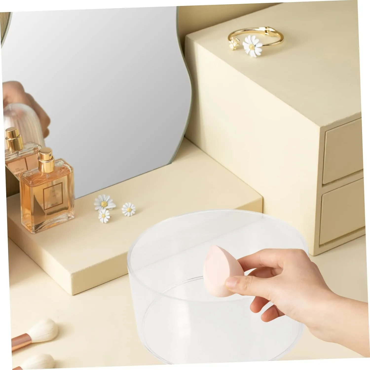 LIFKOME Transparent Jewelry Display Box for Watches Earrings Organizer Elegant Showcase for Home Store and Vanity Keeps Jewelry Organized and Accessible