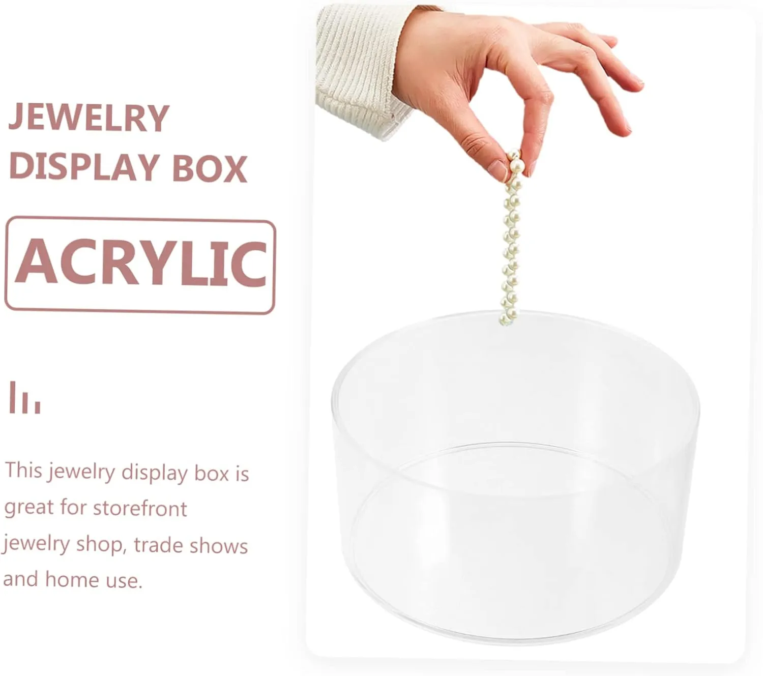 LIFKOME Transparent Jewelry Display Box for Watches Earrings Organizer Elegant Showcase for Home Store and Vanity Keeps Jewelry Organized and Accessible