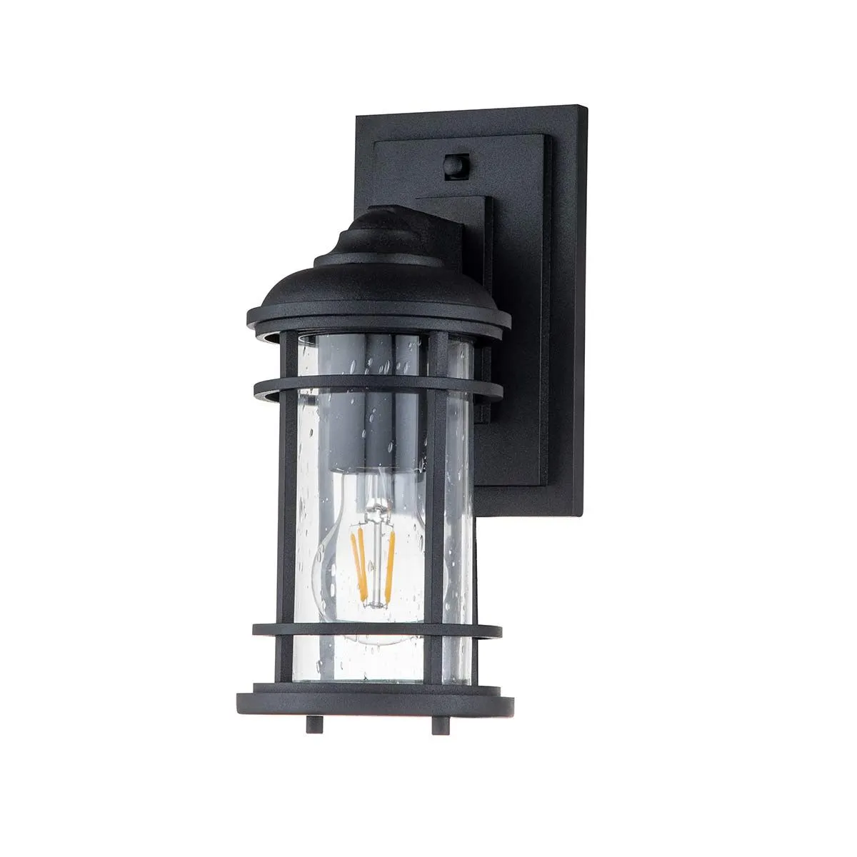 Lighthouse 1 Light Small Wall Lantern | Textured Black