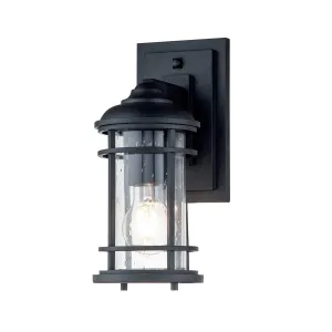 Lighthouse 1 Light Small Wall Lantern | Textured Black