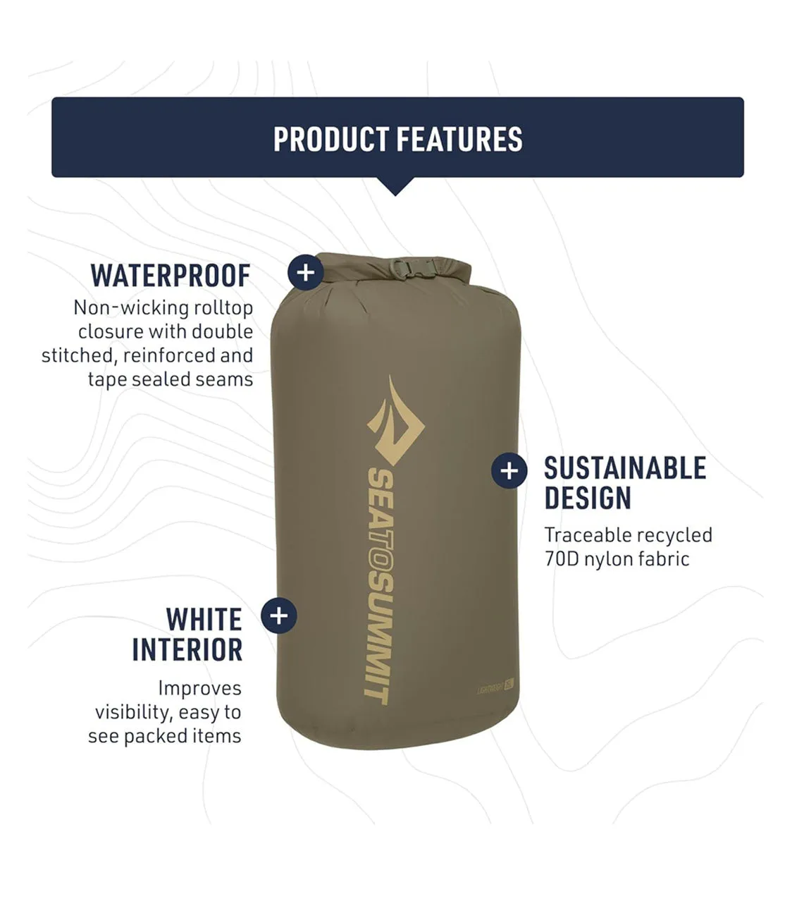 Lightweight Dry Bag 5 Litre - Burnt Olive