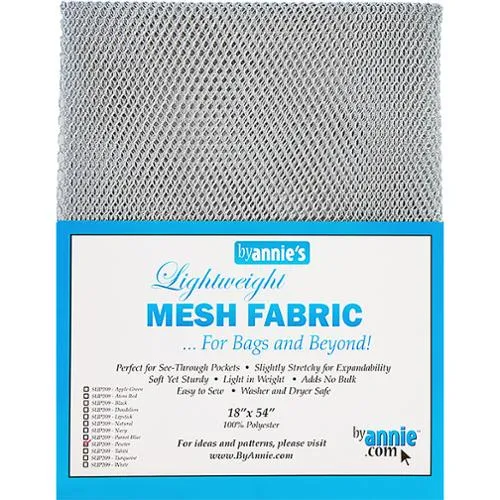Lightweight Mesh Fabric Pewter Gray Annie 18”x 54” Polyester