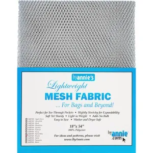 Lightweight Mesh Fabric Pewter Gray Annie 18”x 54” Polyester