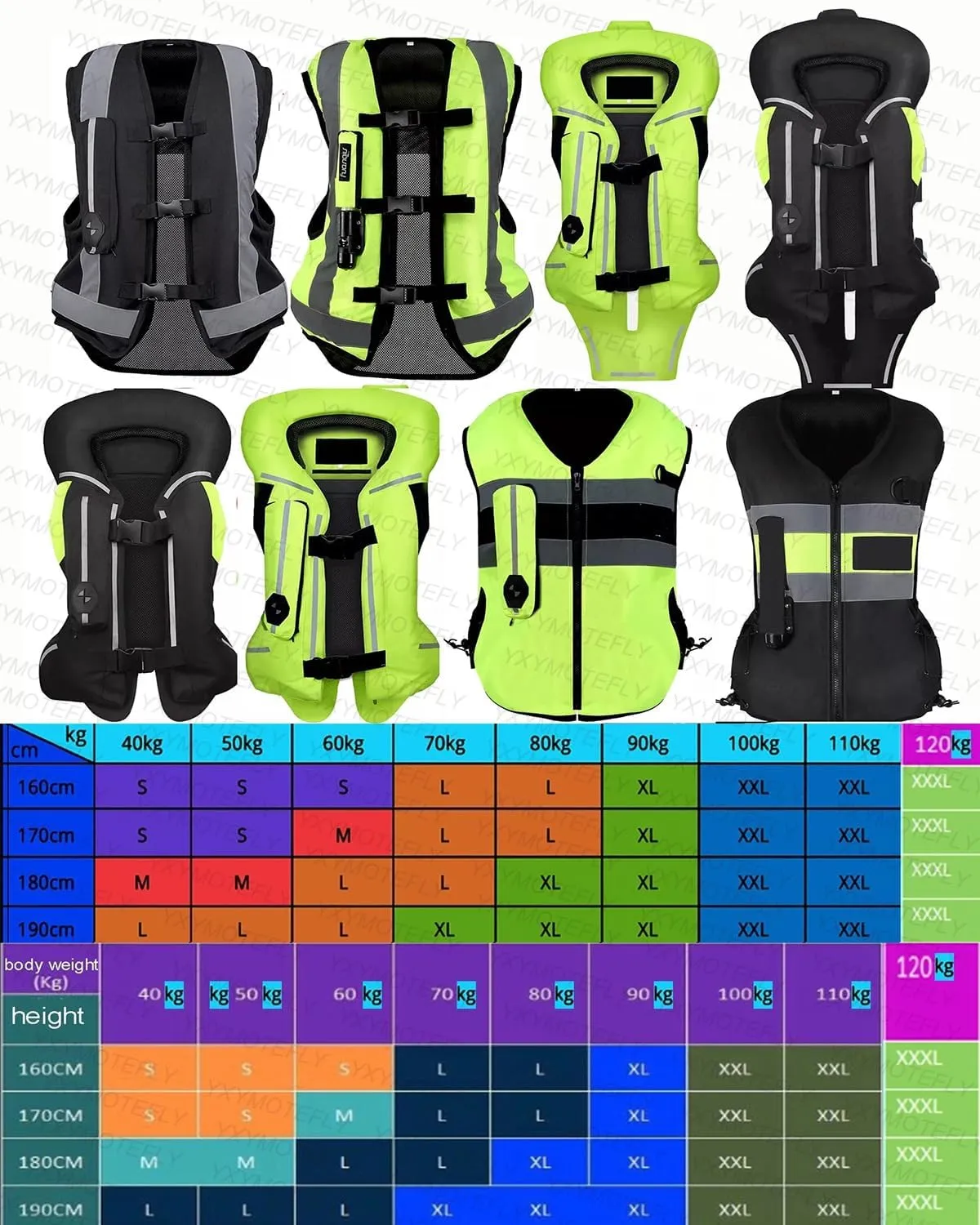 Lightweight Motorcycle Airbag Vest High Mobility Horse Riding Jackets Wearable Air Bag, Unisex, Equestrian