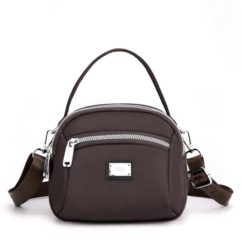 Lightweight Solid Nylon Crossbody Bag
