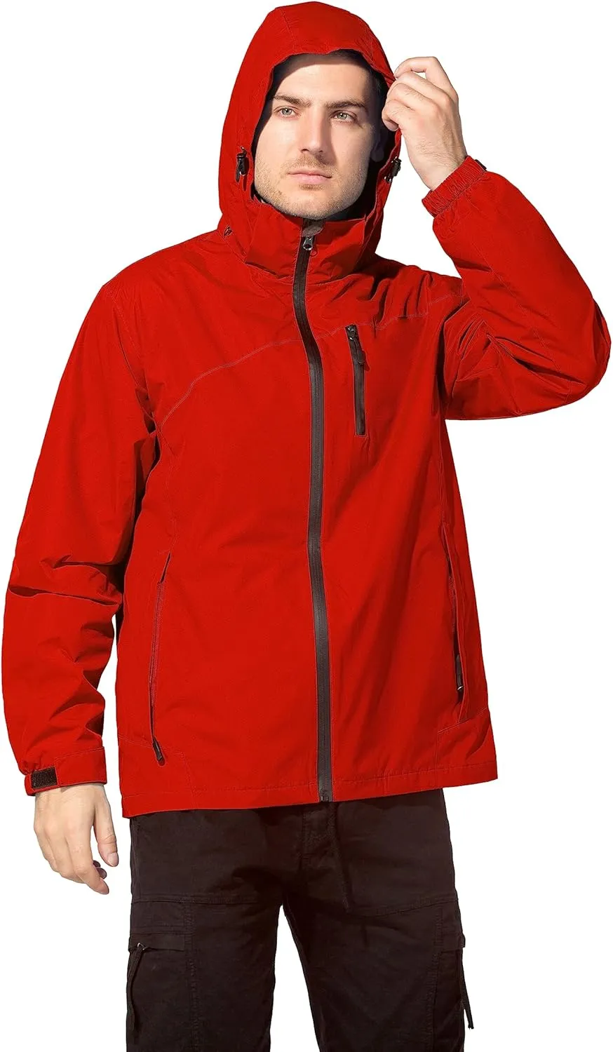 Lightweight Waterproof Jackets with Detachable Hood for Men